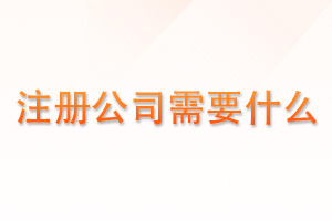 注册公司需要什么