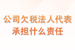 公司欠税法人代表承担什么责任